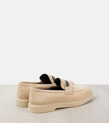 Brunello Cucinelli Monili suede penny loafers 2