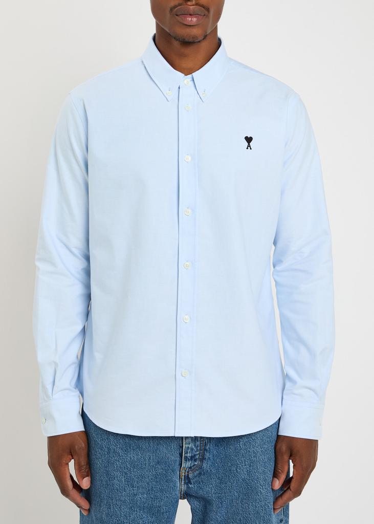 AMI Logo-embroidered cotton shirt