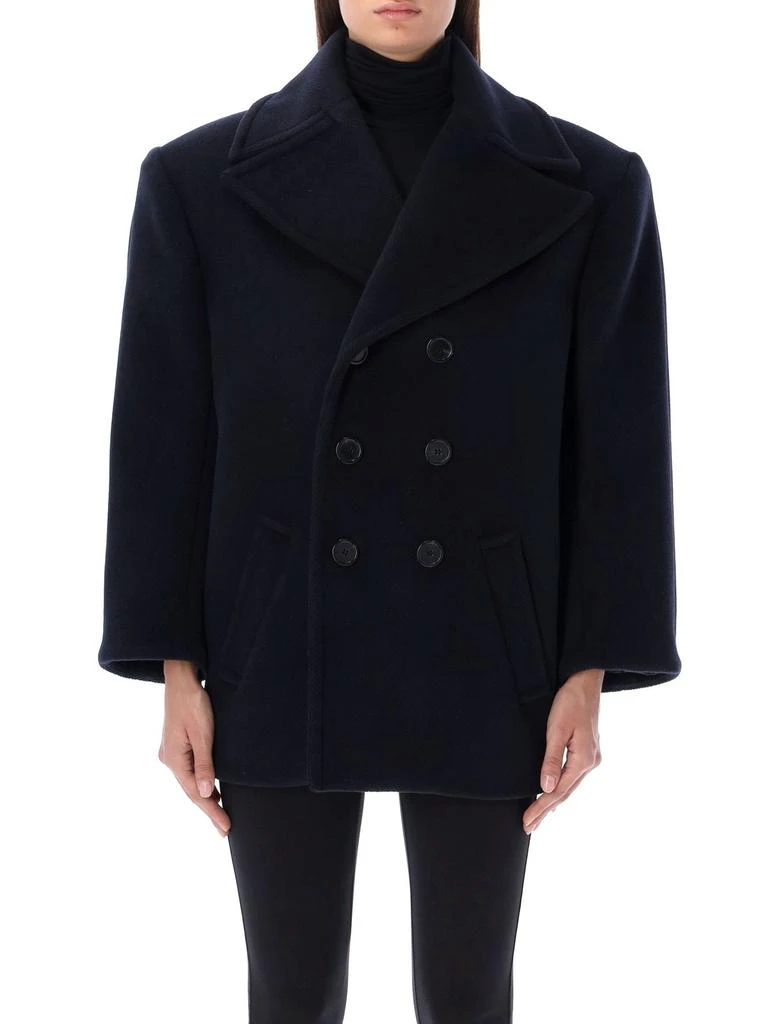Yves Saint Laurent Saint Laurent Double-Breasted Oversized Peacoat 3