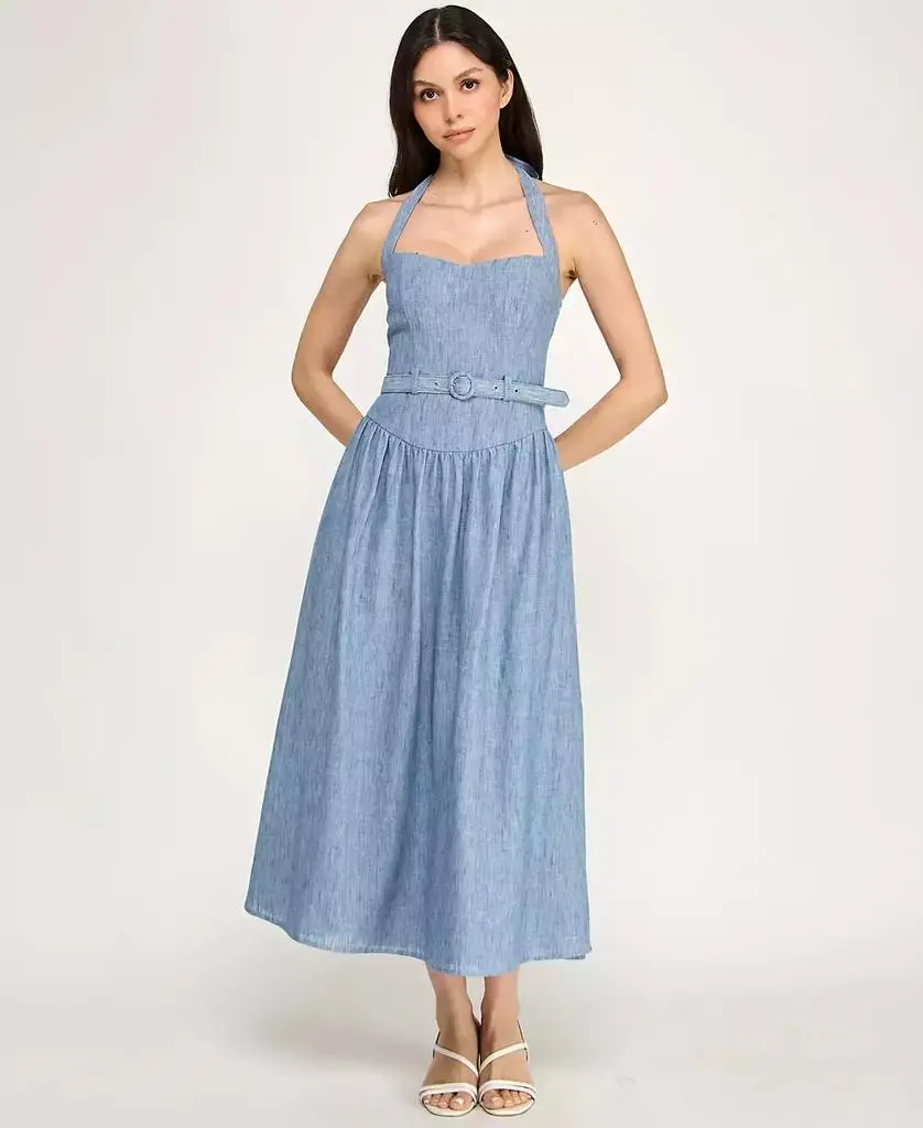 ROW A Juniors' Sweetheart Neck Fit & Flare Midi Dress 3