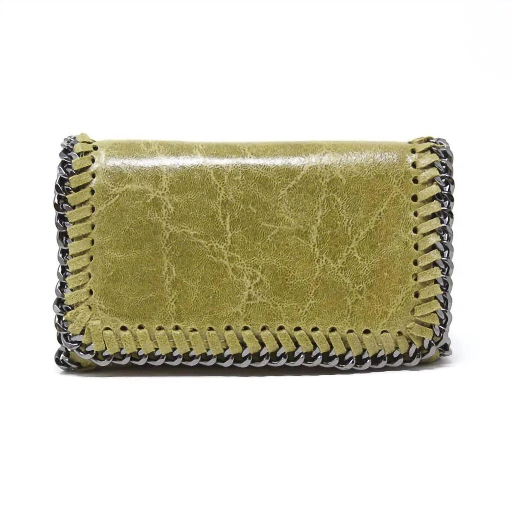 German Fuentes Women
s Crossbody Clutch Bag In Olive