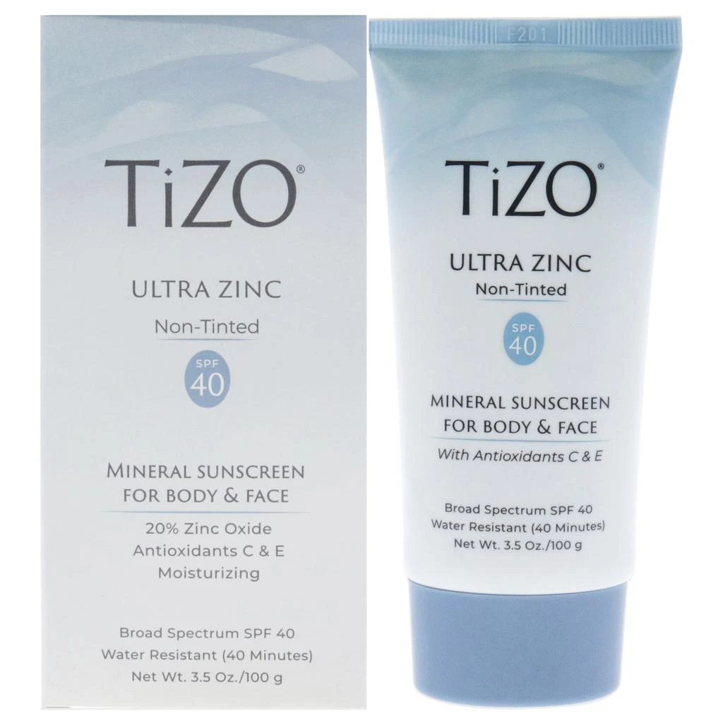 Tizo Ultra Zinc Body and Face Non-tinted SPF 40 by for Unisex - 3.5 oz Sunscreen