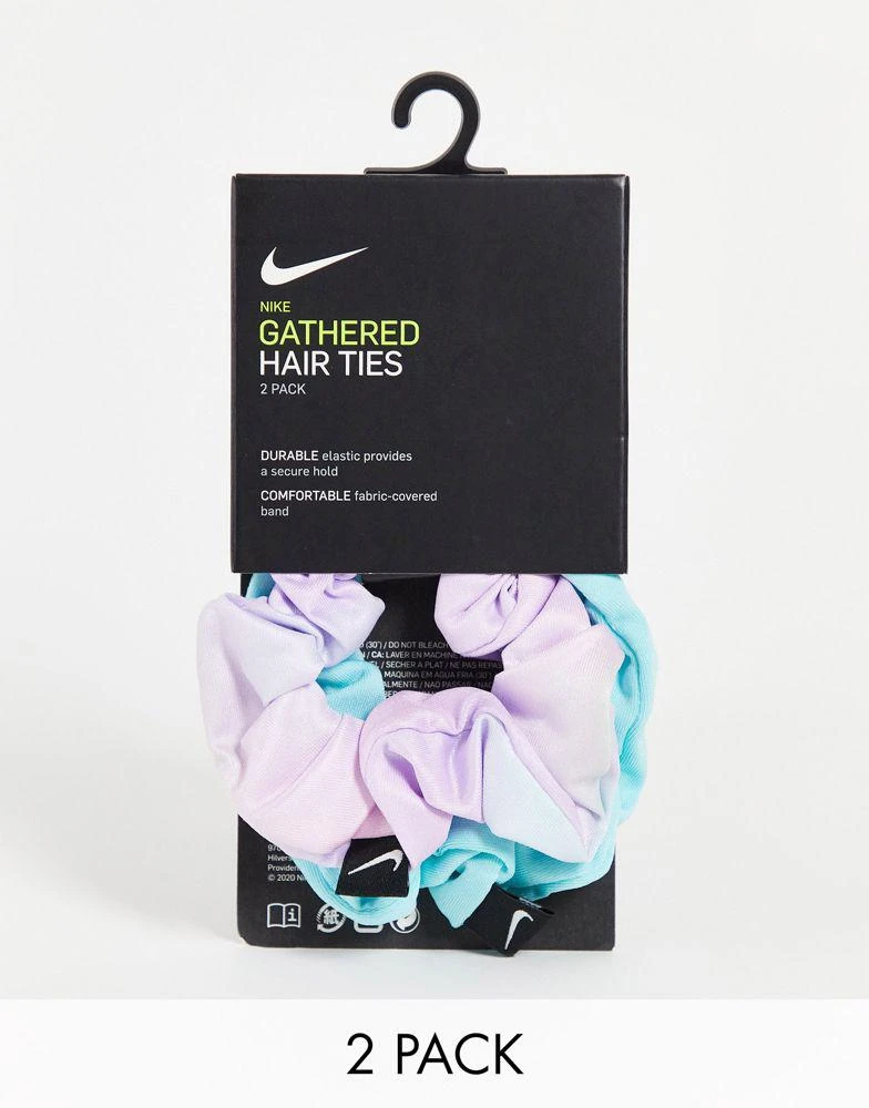 NIKE Nike 2 pack of scrunchies in tie dye and blue 1