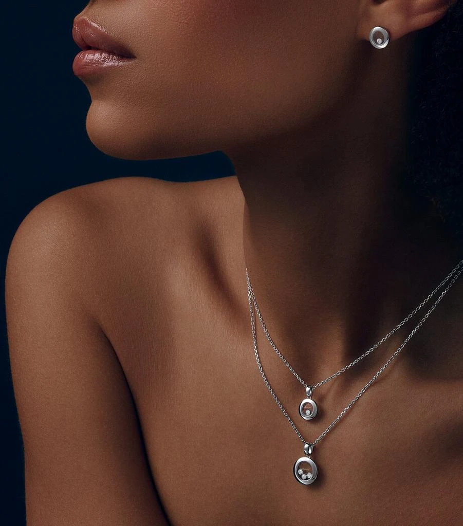 Chopard White Gold and Diamond Happy Diamonds Icons Pendant Necklace 5