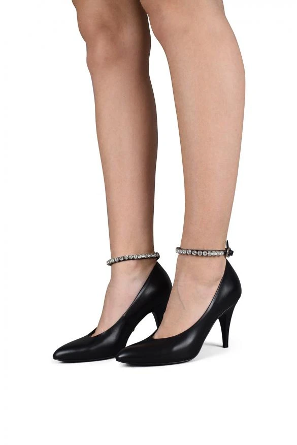 Gucci Crystal-embellished leather pumps 3