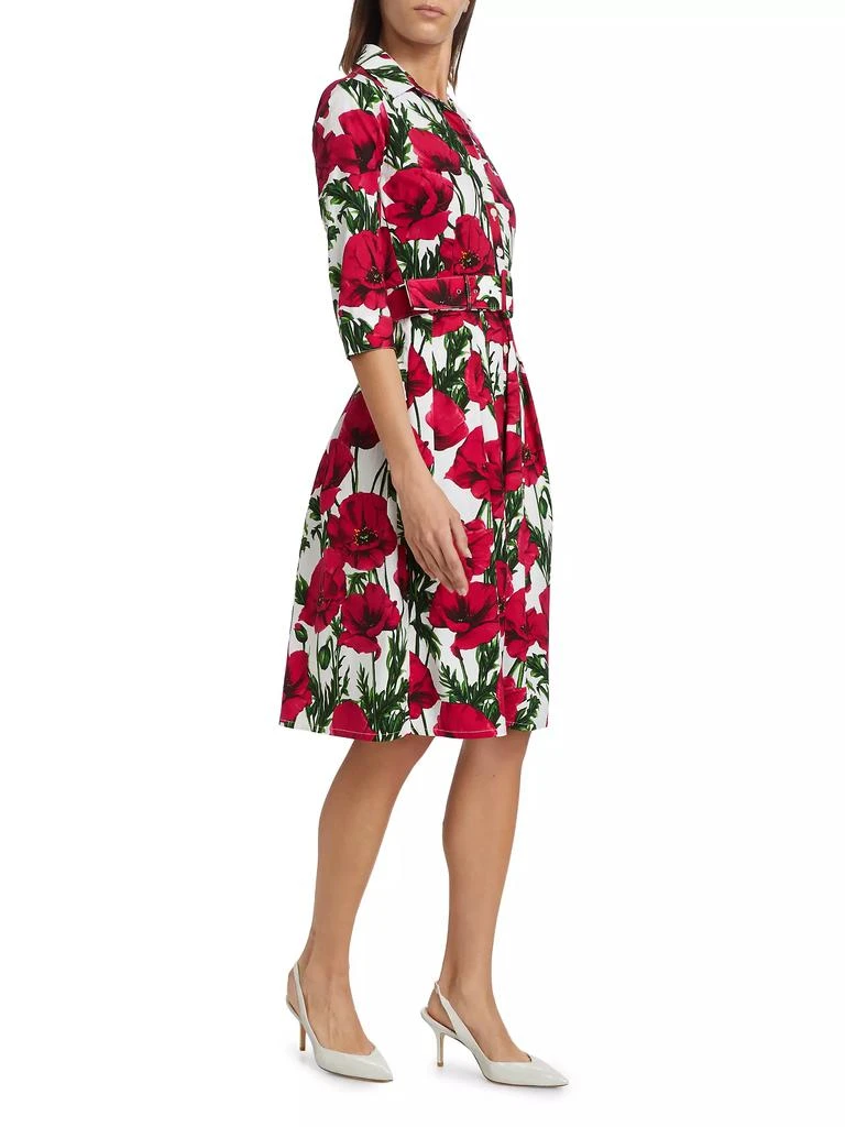 SAMANTHA SUNG Poppy Stretch Cotton Shirtdress 4