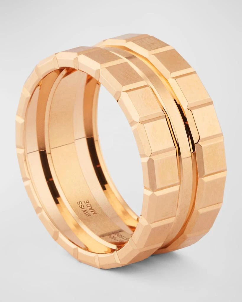 Chopard 18K Rose Gold Ice Wide 3 Band Ring 4