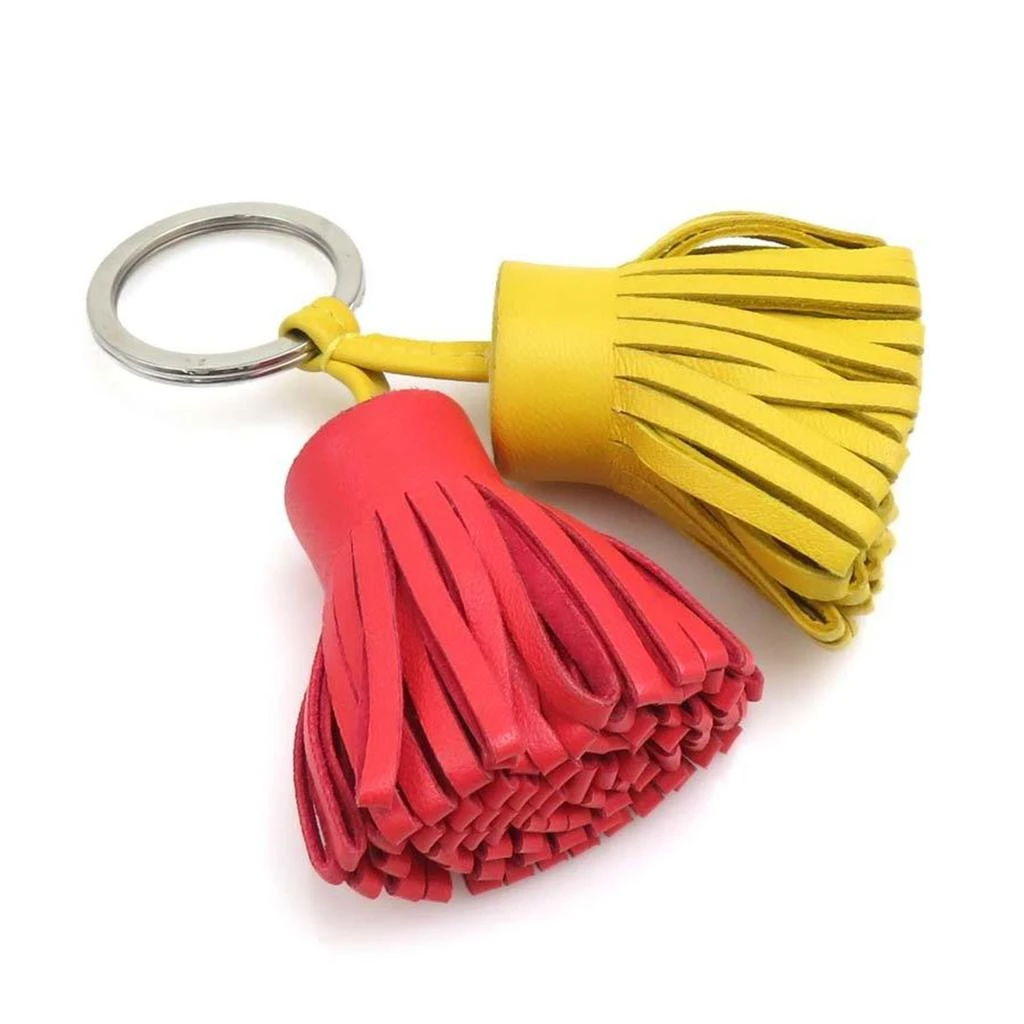 Hermes Color yellow Leather Metal Keyring (Pre-Owned)