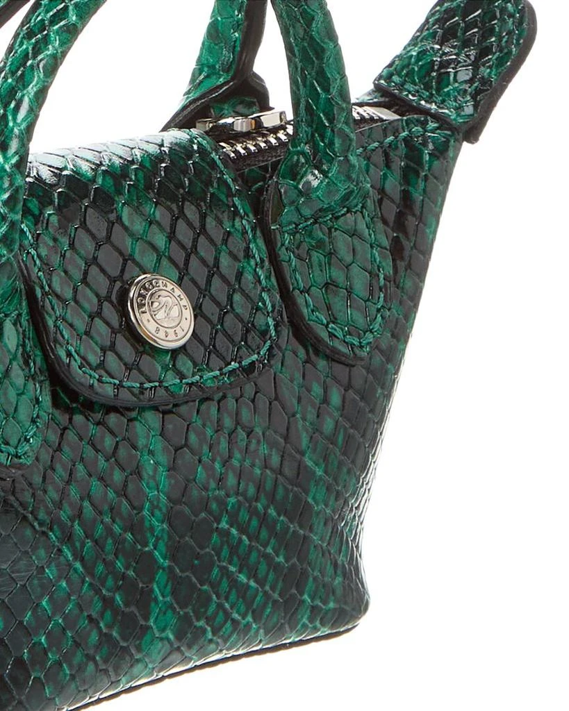 Longchamp Longchamp Le Pliage Cuir Exotiq XXS Snake-Embossed Leather Pouch 3