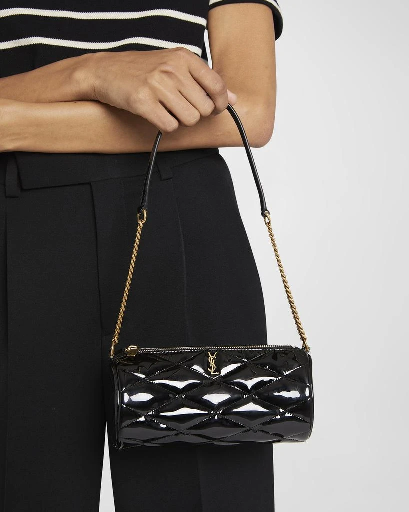 Yves Saint Laurent Sade Mini YSL Tube Shoulder Bag in Quilted Patent Leather 4