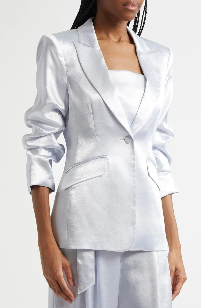 Cinq à Sept Cheyenne Hammered Satin Scrunch Sleeve Jacket 5
