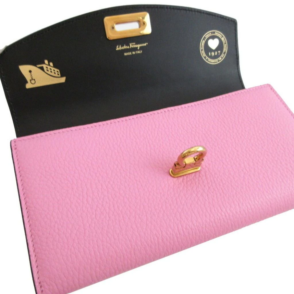 Salvatore Ferragamo Leather Long Wallet (Tri-Fold) (Pre-Owned) 5