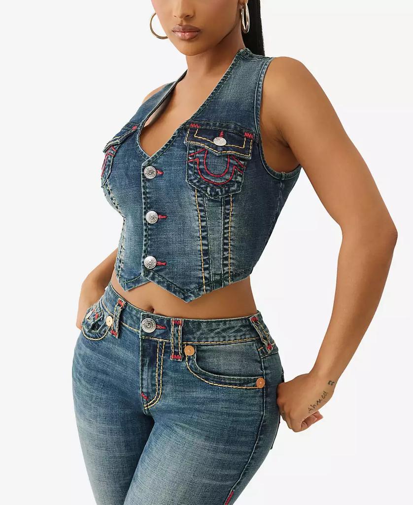 True Religion Women's Super T Denim Vest