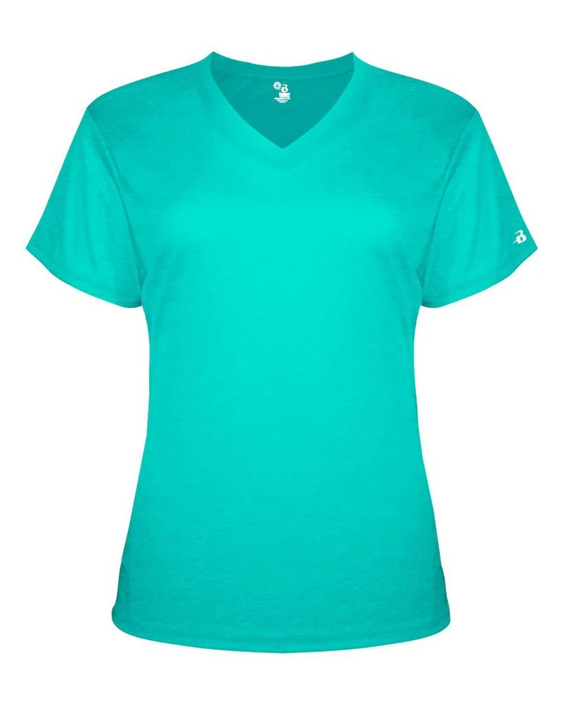Badger Women’s Triblend Performance V-Neck Short Sleeve T-Shirt 19
