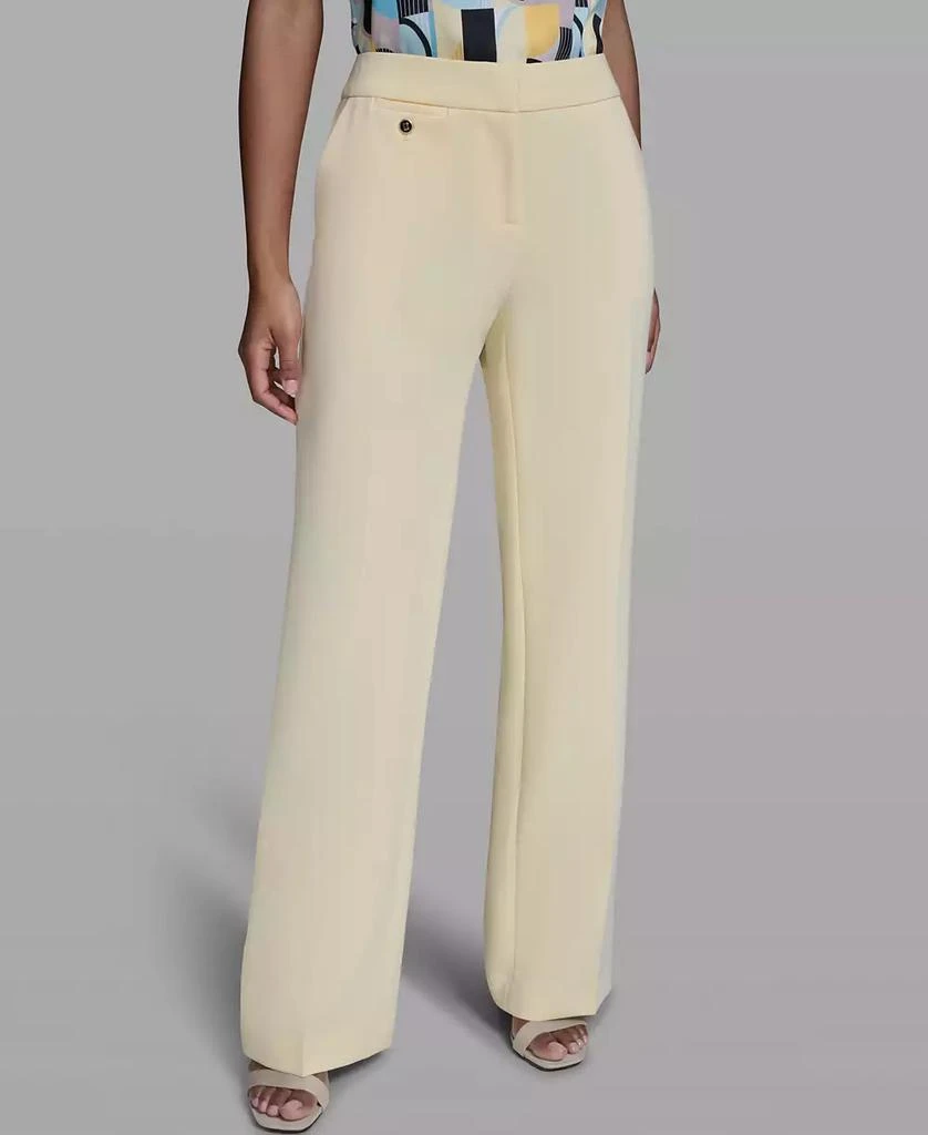 Karl Lagerfeld Paris Women
s Wide Leg Mid-Rise Pants