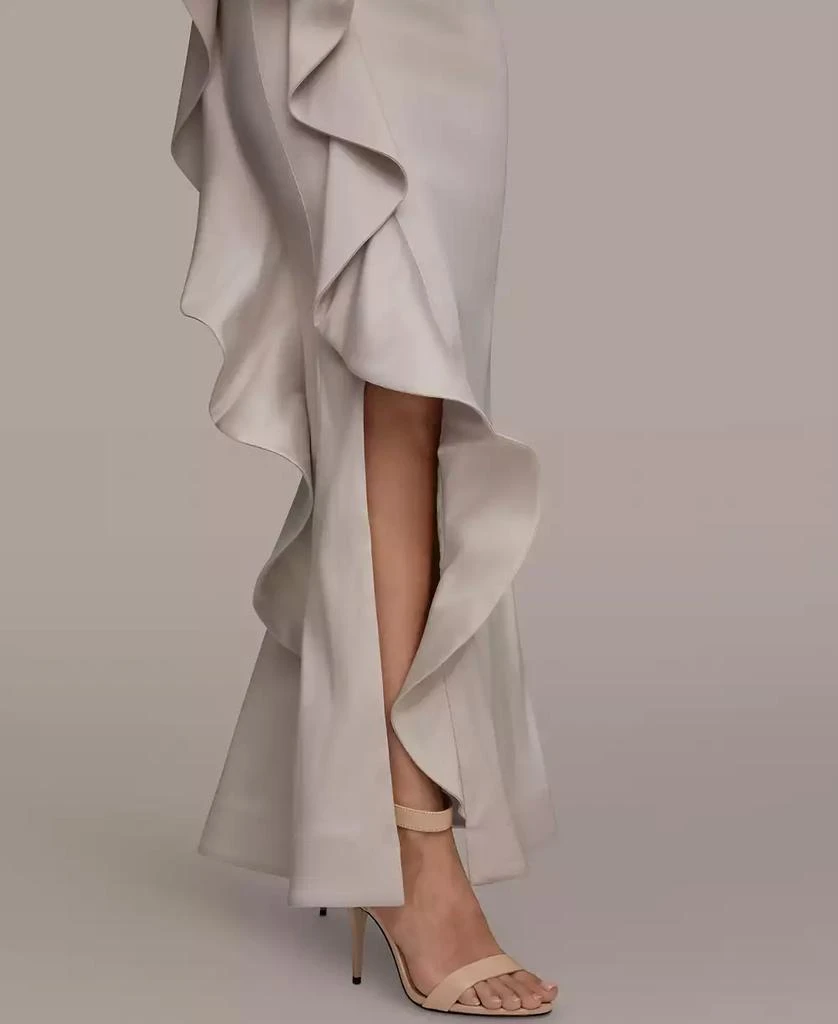 Donna Karan Women
s Strapless Side Ruffle Gown 5