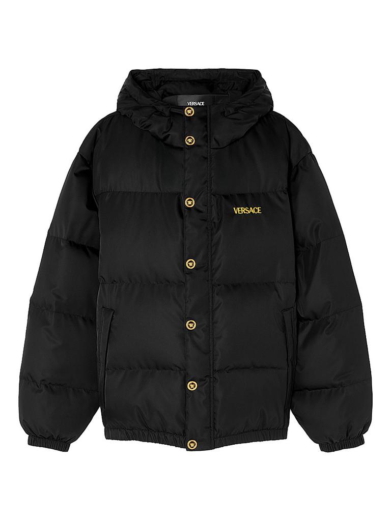 Versace Baroque-Printed Zipped Puffer Jacket – On Sale Now with Up