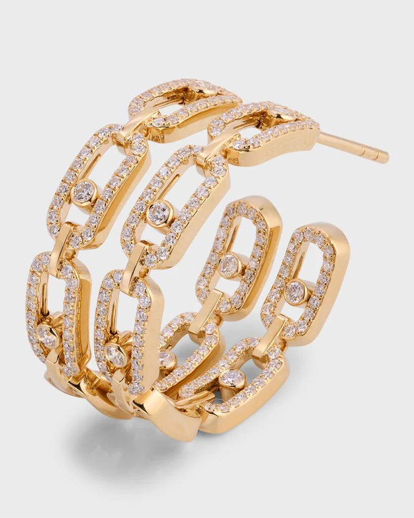 Messika MOVE LINK 18K YELLOW GOLD DIAMOND HOOP EARRINGS 3