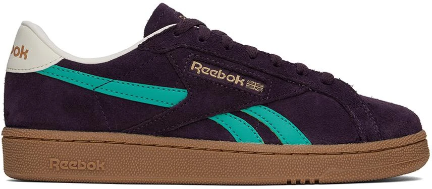 Reebok Burgundy & Blue Club C Grounds UK Sneakers 1