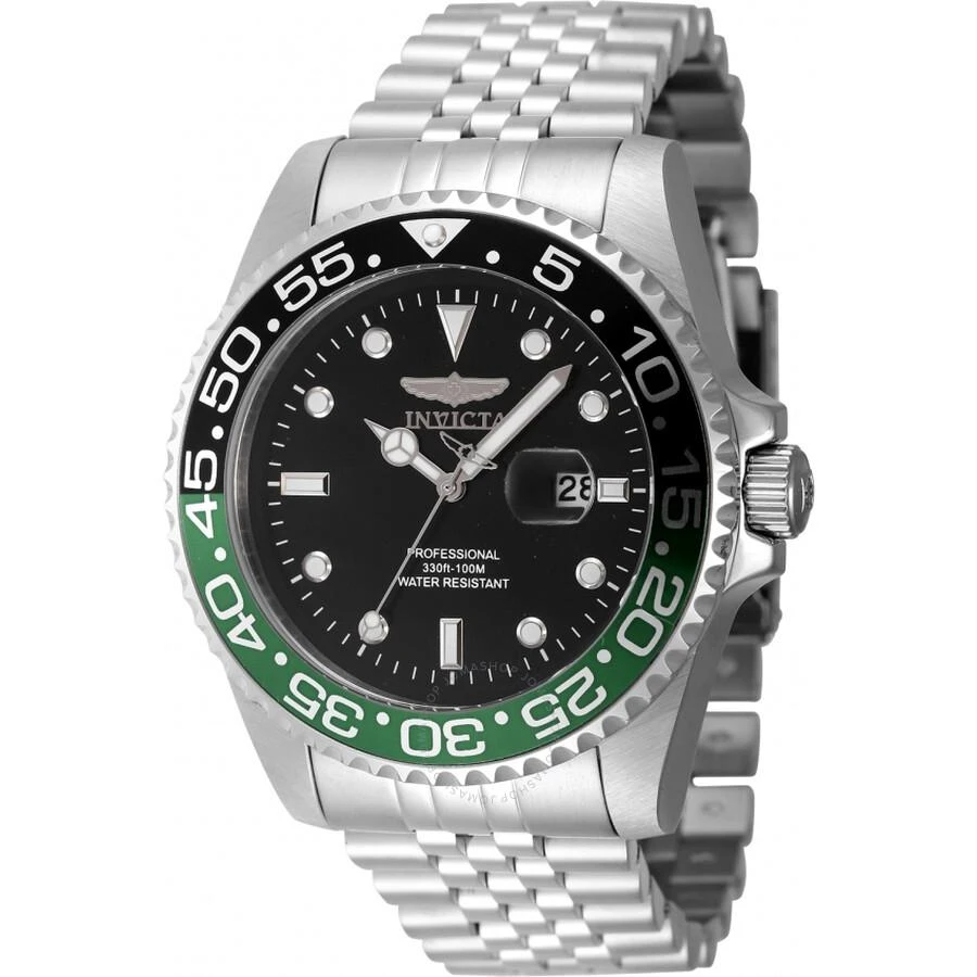 Invicta Pro Diver Quartz Black Dial Sprite Bezel Men's Watch 48387 1