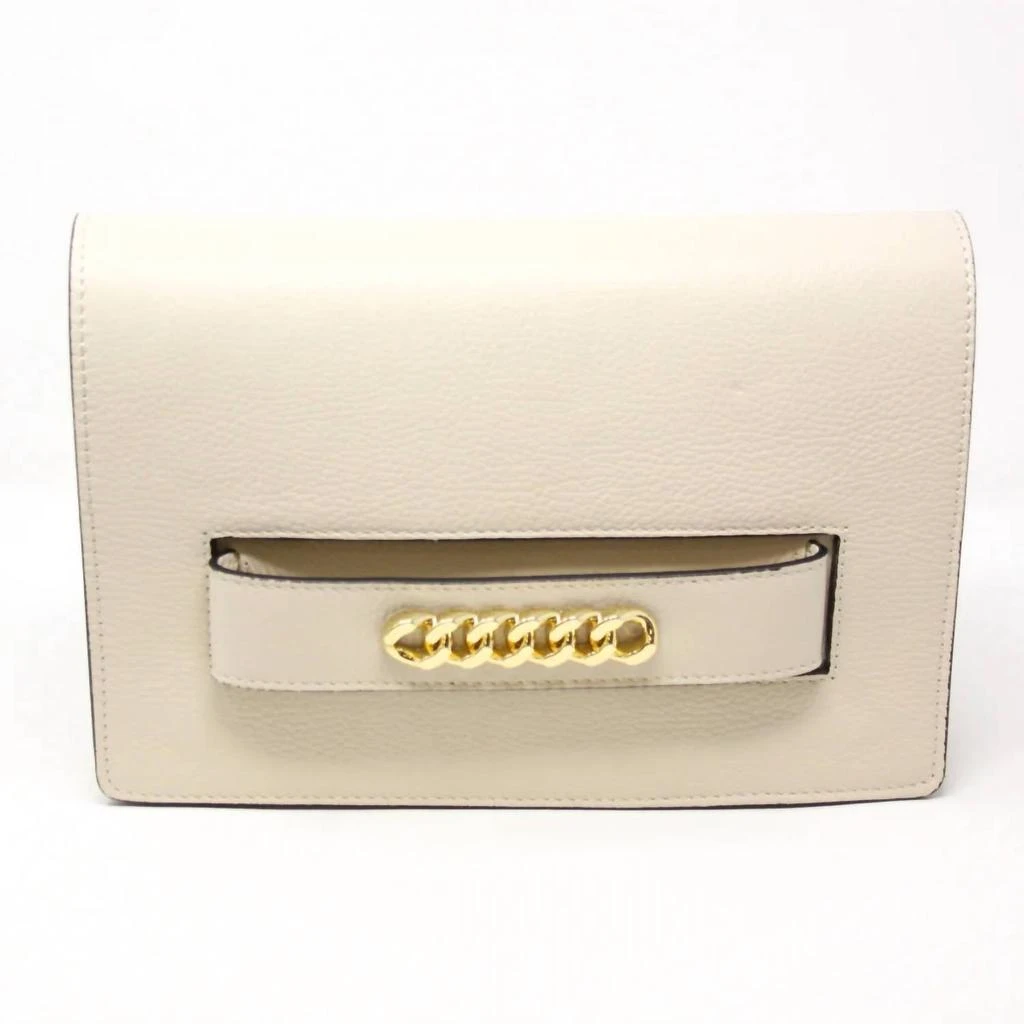 German Fuentes Women
s Large Leather Clutch Bag In Beige