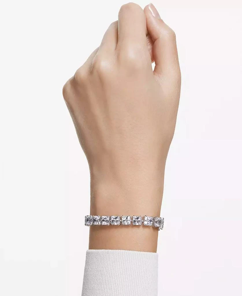 Swarovski Rhodium-Plated Square-Crystal Flex Bracelet 4