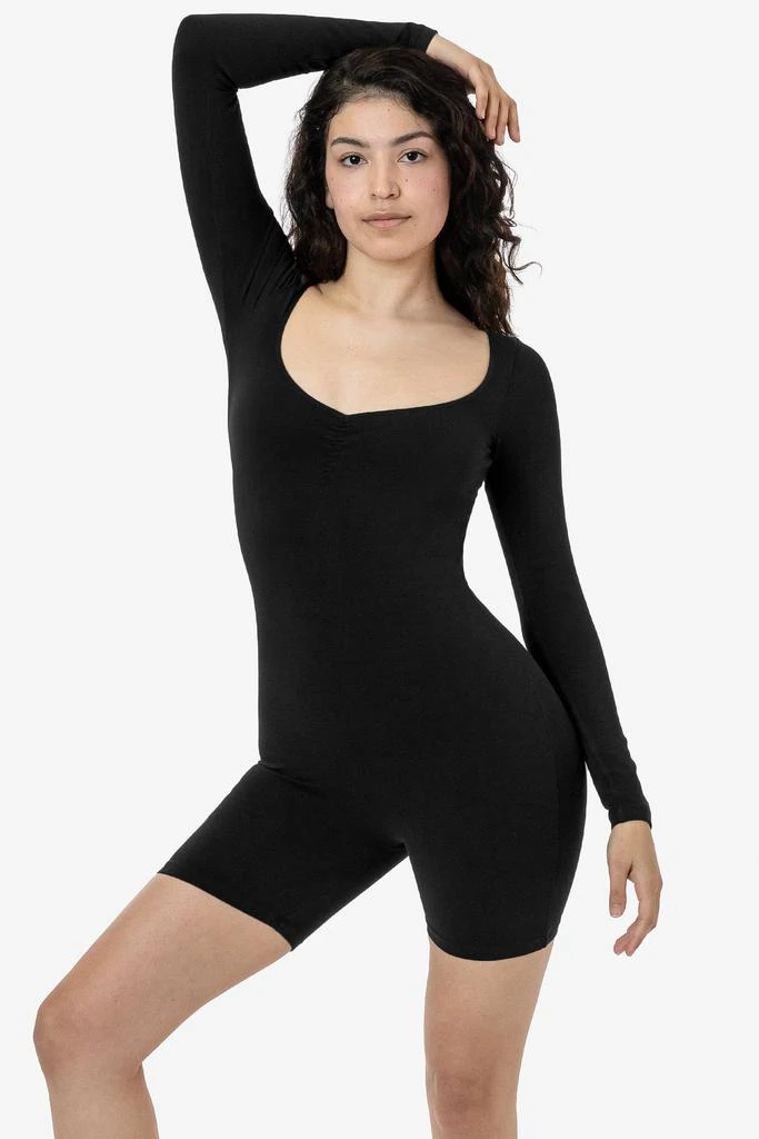 Los Angeles Apparel 83058GD - Garment Dye Sweetheart Pinch Front Long Sleeve Biketard 8