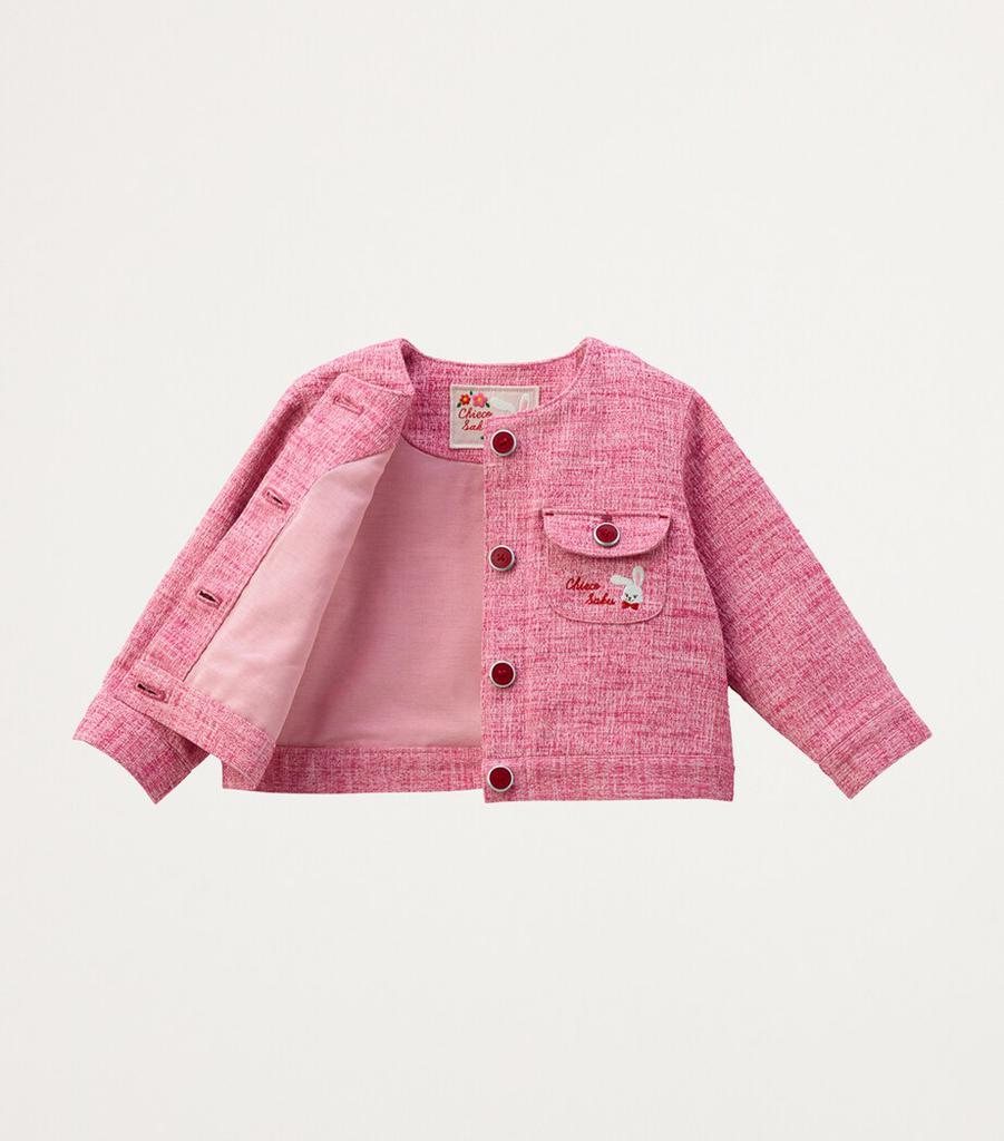 Miki House Tweed Embroidered Chieco Cardigan (2-7 Years)