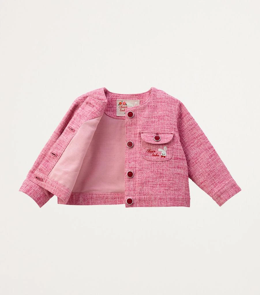 Miki House Tweed Embroidered Chieco Cardigan (2-7 Years) 2