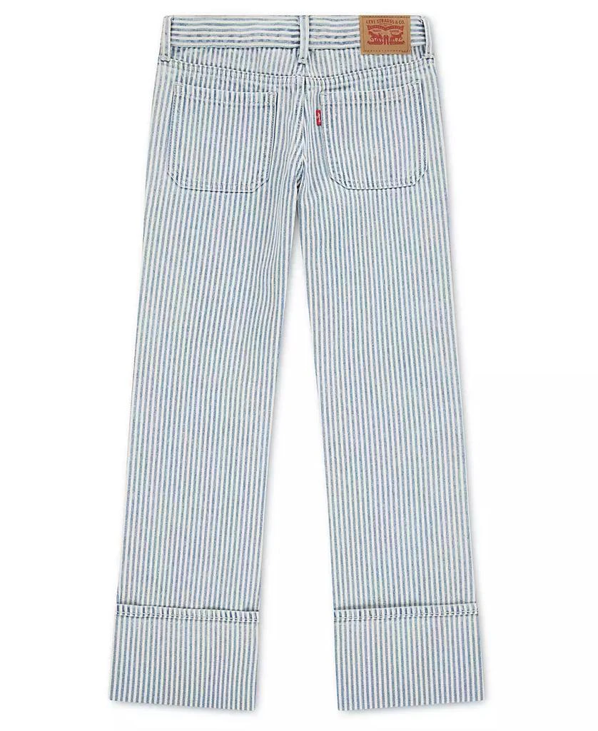 Levi
s Girls
 7-16 Railroad Striped Wide Leg Jeans 7