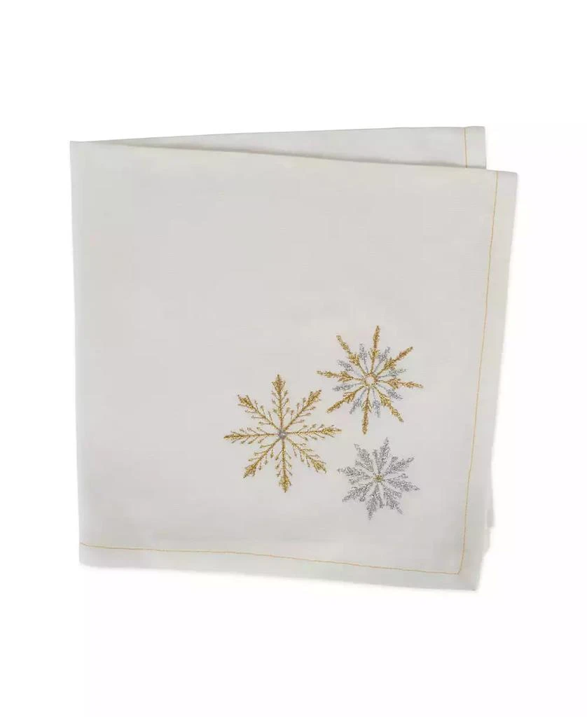 Design Imports Sparkle Snowflakes Embroidered Napkin, Set of 6 2