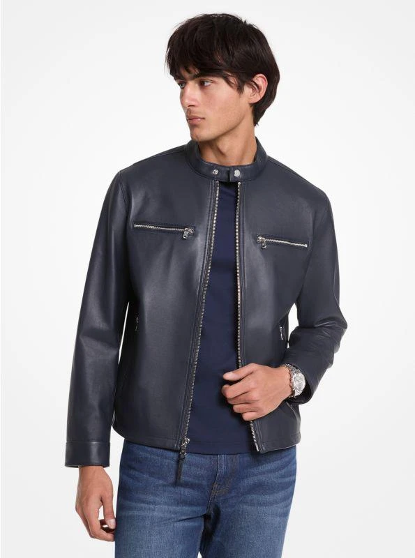 Michael Kors Leather Moto Jacket 1