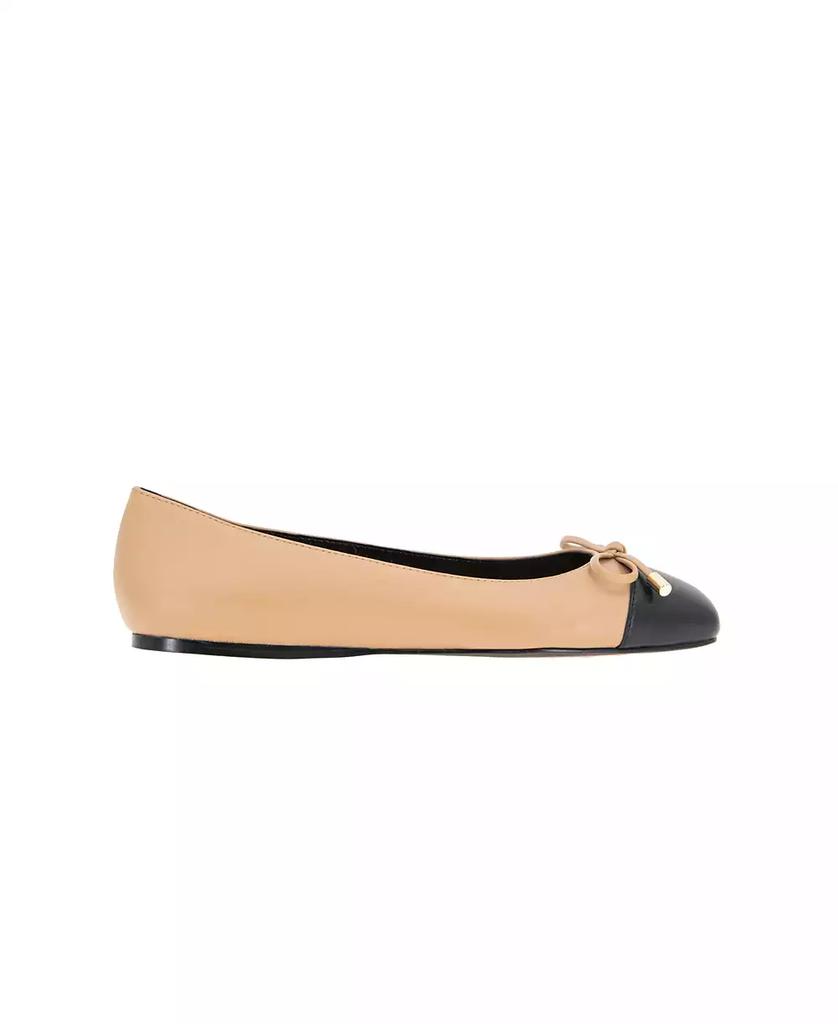 BCBG Women's Hartly Square Toe Bow Ballet Flats