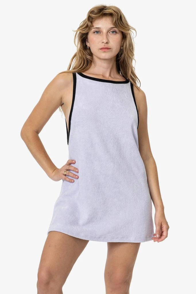 Los Angeles Apparel RLT3629 - Loop Terry Boatneck A-Line Dress 21