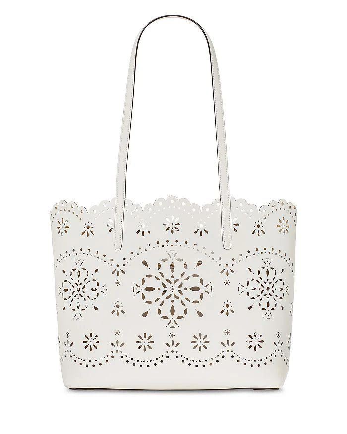 Kate Spade Do It All Spade Flower Perforated Fine Grain Leather Large Tote 5
