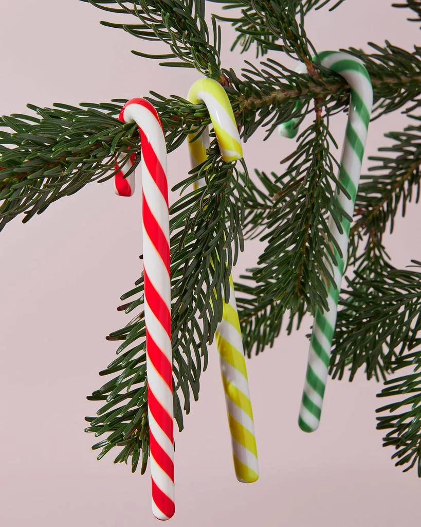 Kosta Boda Polka Candy Cane Christmas Decorations, Set of 3 3