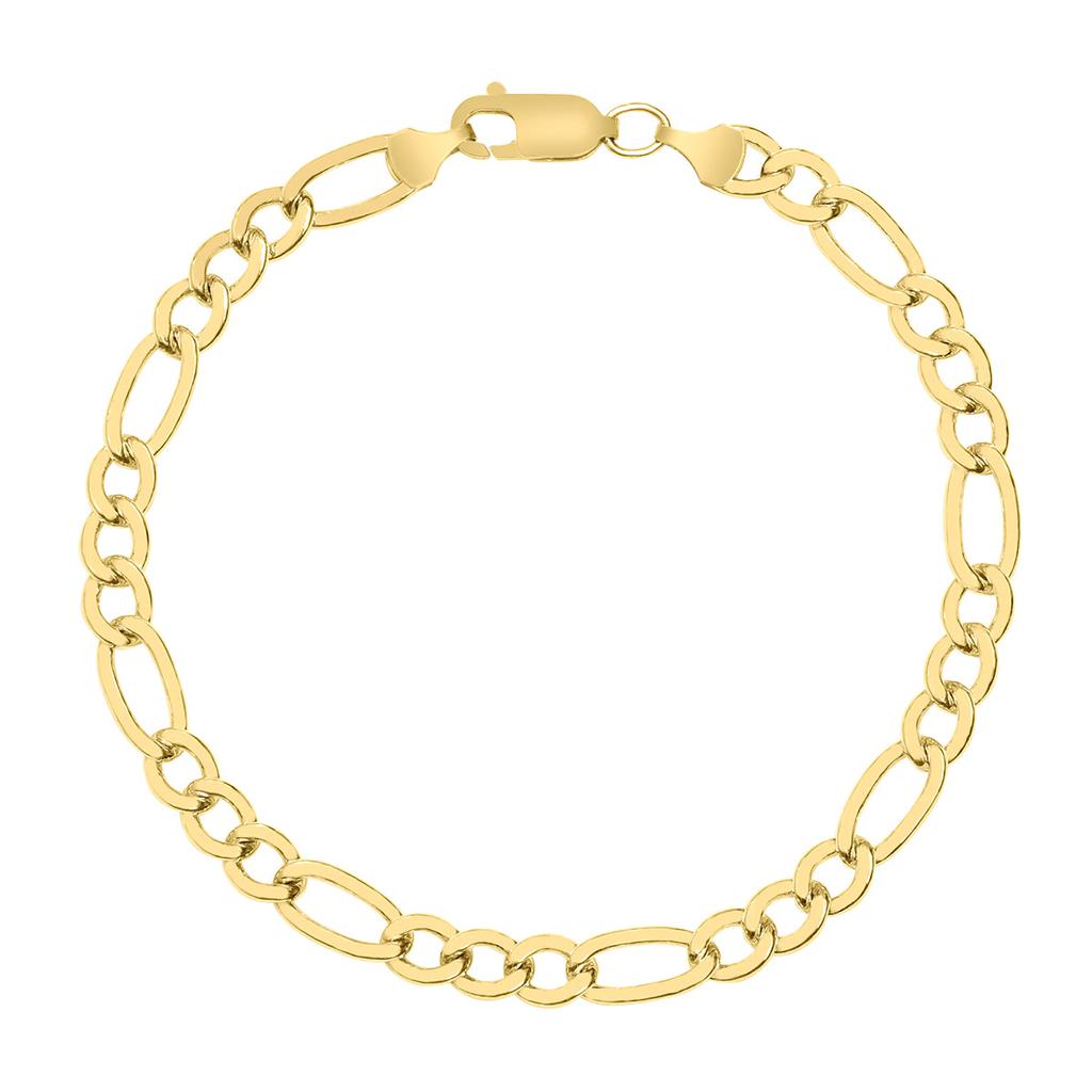 Monary 14K Yellow Gold Filled 6MM Figaro Bracelet with Lobster Clasp