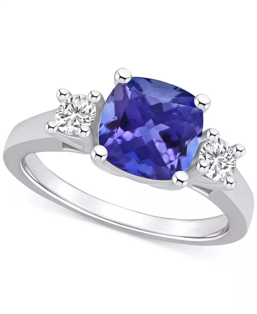 Macy's Tanzanite (2-1/3 ct. t.w.) & Diamond (1/3 ct. t.w.) Cushion Ring in 14k Gold 1