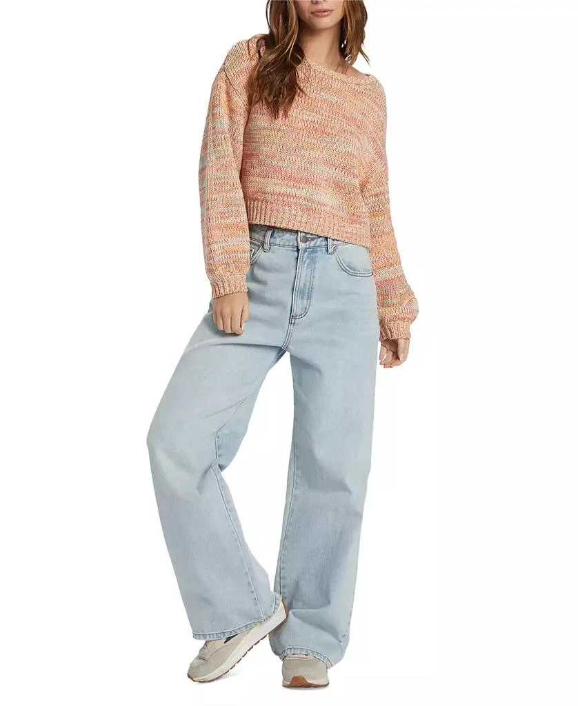 Billabong Juniors' Vivid Sun Cotton Scoop-Neck Long-Sleeve Sweater 5