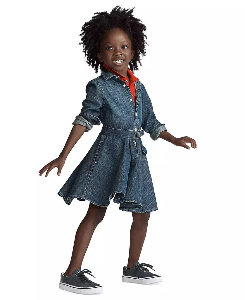 Ralph Lauren Toddler and Little Girls Belted Cotton Chino Shirtdress 6
