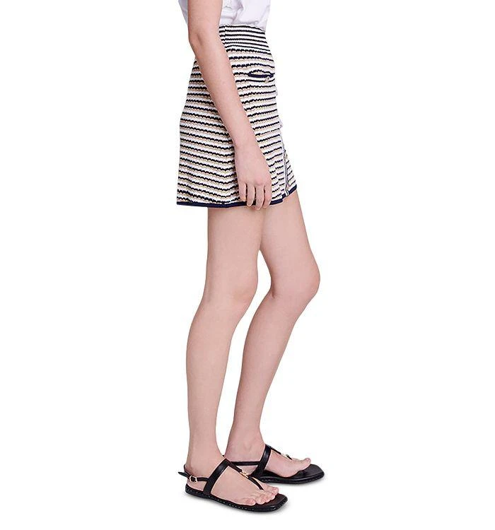 Maje Striped Knit Mini Skirt 3