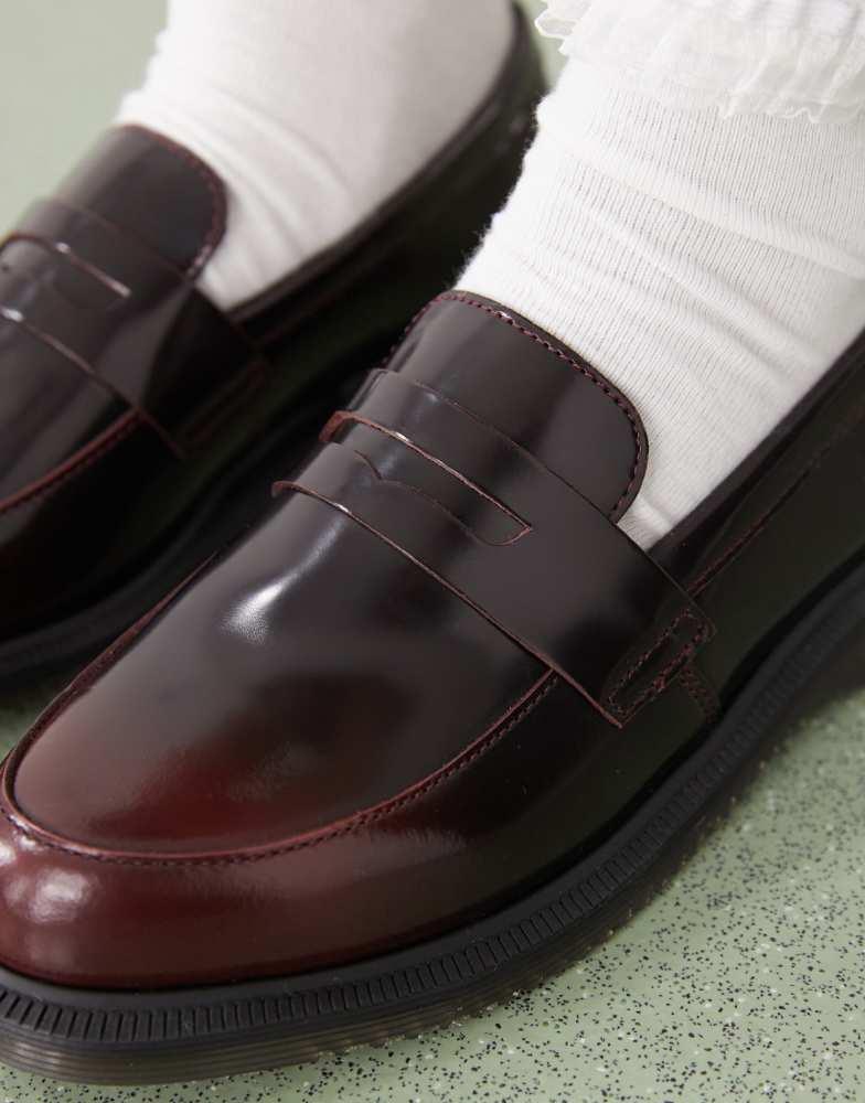 Shop Dr Martens Temara Kensington loafer in cherry red leather on