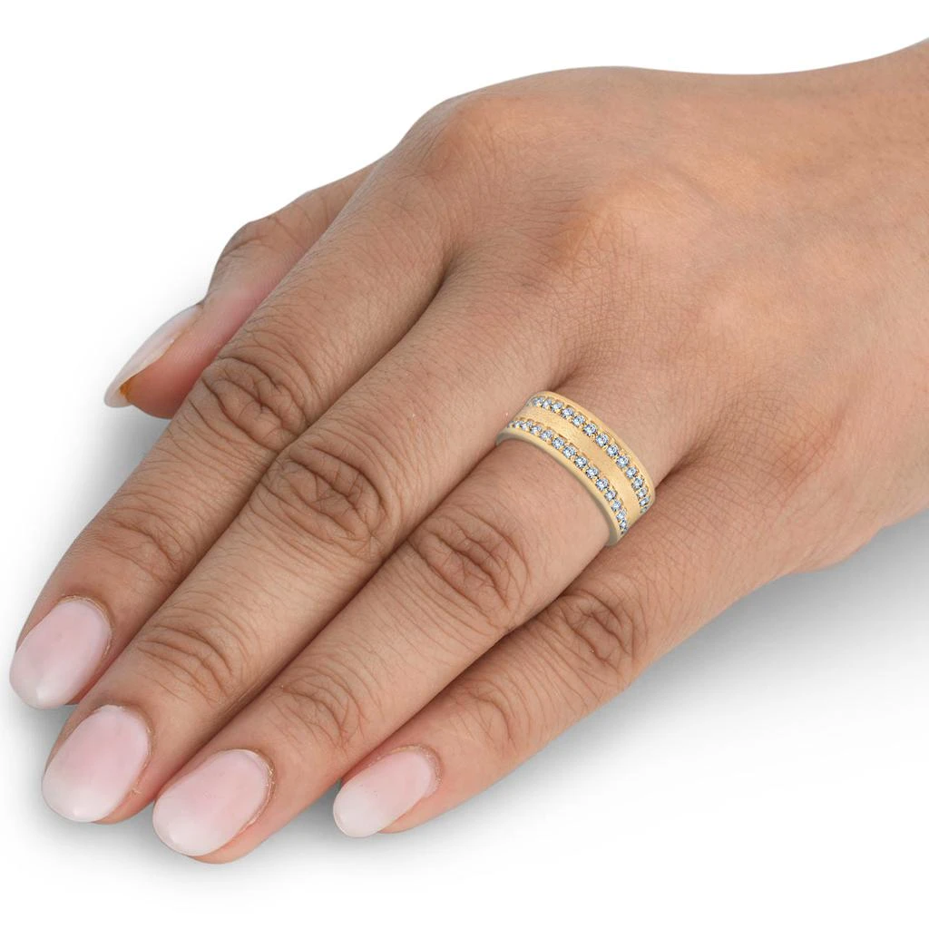 Pompeii3 1 1/2ct Channel Set Diamond Eternity Ring 14K Yellow Gold 4