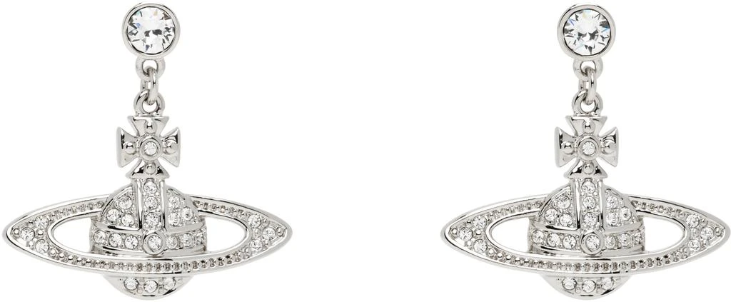 Vivienne Westwood Silver Mini Bas Relief Drop Earrings 1
