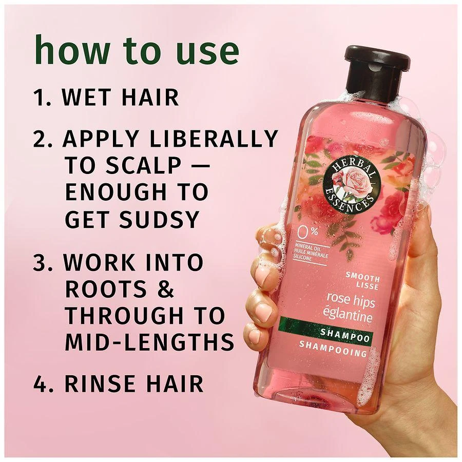 Herbal Essences Rose Hips Smooth Shampoo Luscious floral bouquet with rose petal top notes 2