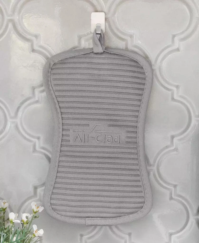 All-Clad Ribbed Silicone Cotton Twill Pot Holder, Set of 2 3