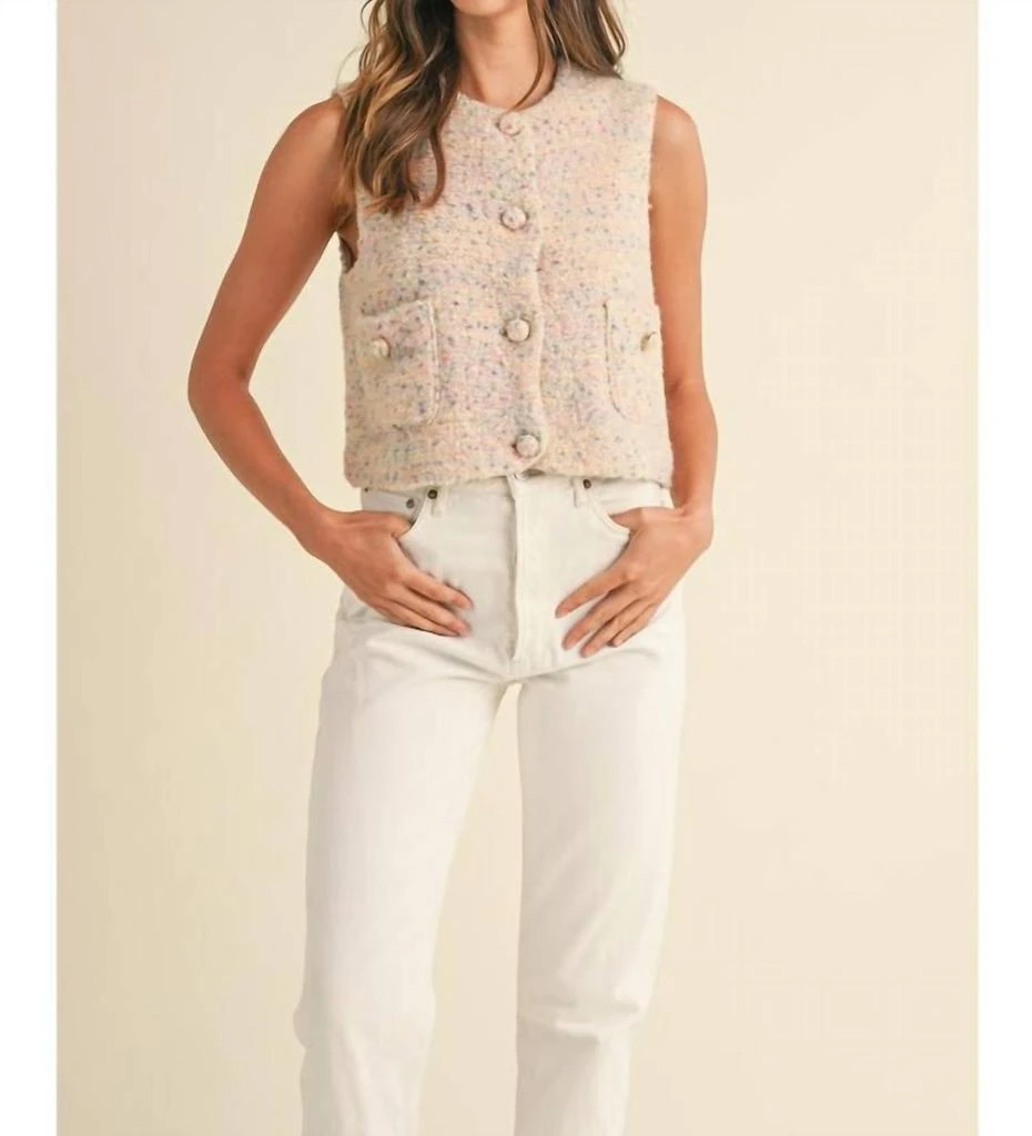 MABLE Mable - Button Down Sweater Vest