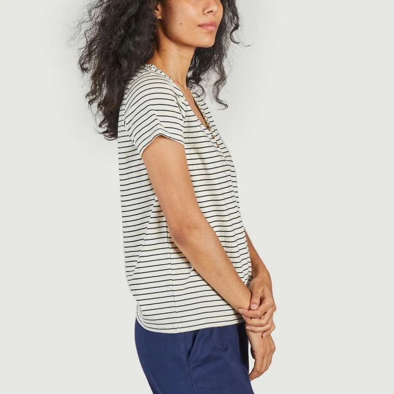 People Tree Striped T-shirt Tianna Navy PEOPLE TREE 2