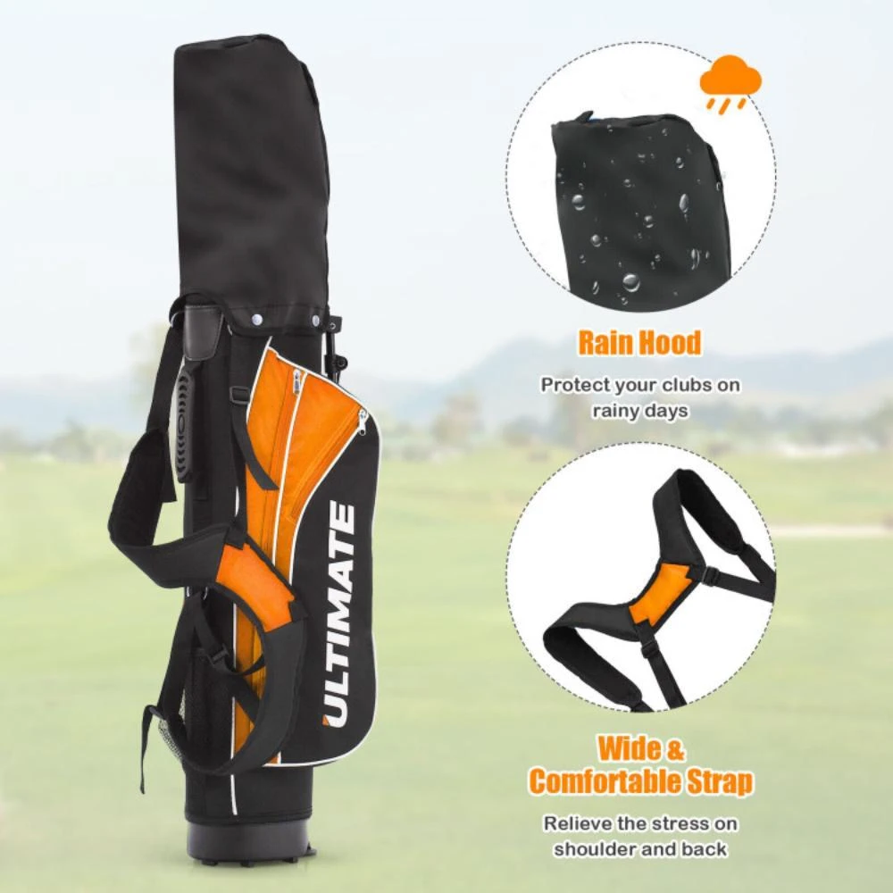 Hivvago Complete Golf Club Set for Children Age 8-10-Orange 3