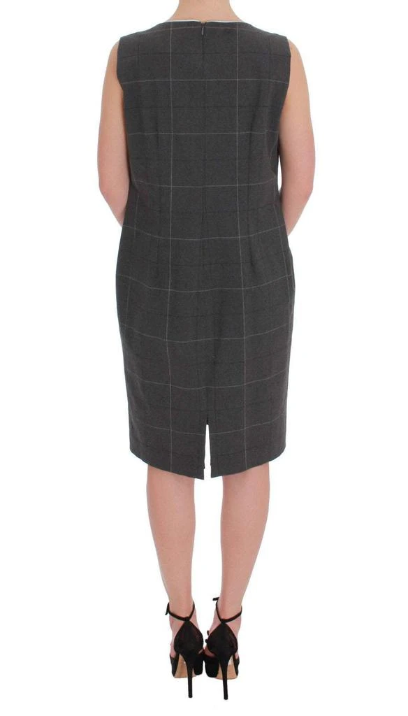 BENCIVENGA BENCIVENGA Gray Checkered Cotton Blazer Dress Set Suit 8